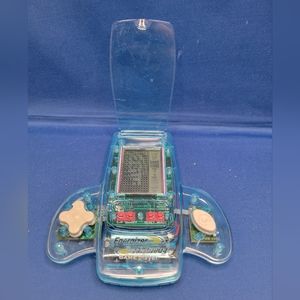 Vintage Rocket Ship-Shaped Pocket Clear Plastic Game Player 156 Games LC…